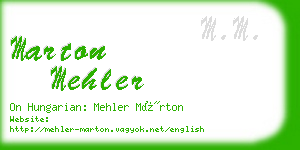 marton mehler business card